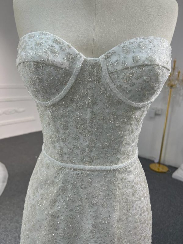 BYG#WL53 LACE BEADINGS A LINE WEDDING DRESS - Image 7