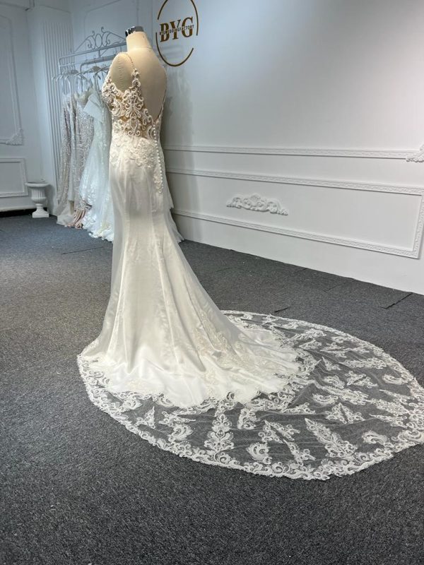 BYG#920B SUMMER STYLE SPAGHETTI STRAP MERMAID BRIDAL DRESS - Image 2