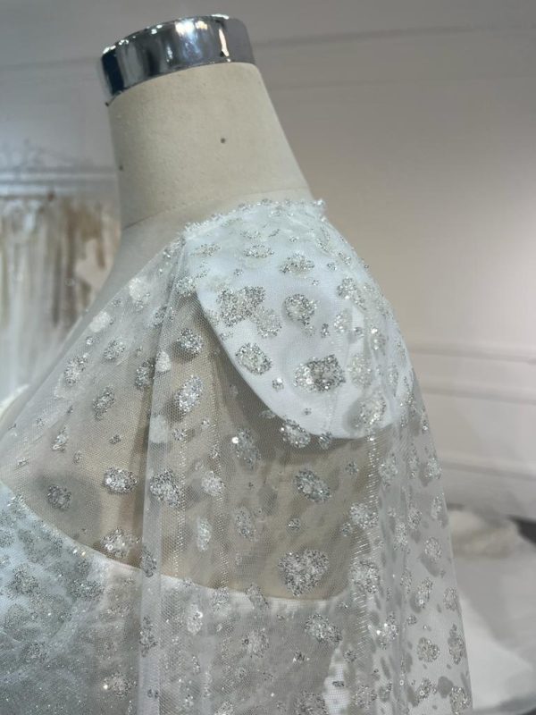 BYG#WL53 LACE BEADINGS A LINE WEDDING DRESS - Image 4