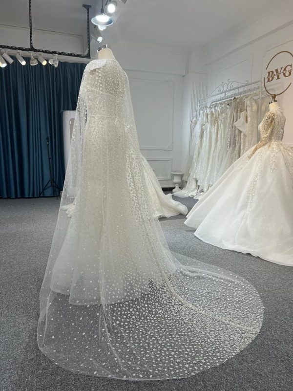 BYG#WL53 LACE BEADINGS A LINE WEDDING DRESS - Image 2