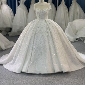 B219# Customized Square Lace Wedding Dresses Princess Ball Gown
