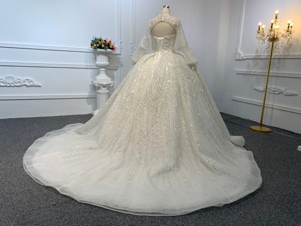 Z024-The Luxury Beading Ball Gown With Removable Decoration - Image 3