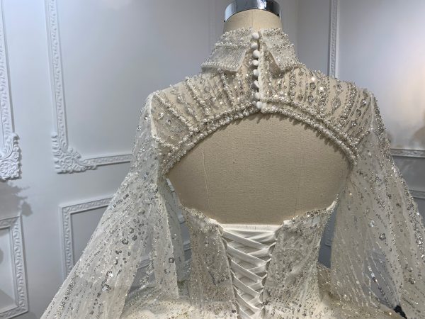 Z024-The Luxury Beading Ball Gown With Removable Decoration - Image 4