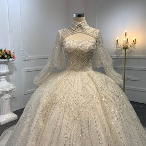 Z024-The Luxury Beading Ball Gown With Removable Decoration