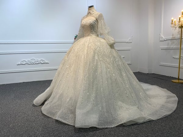 Z024-The Luxury Beading Ball Gown With Removable Decoration - Image 8