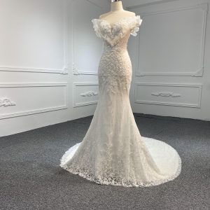 Z005-Off White Sweetheart Neckline Wedding dress With Removable Frill