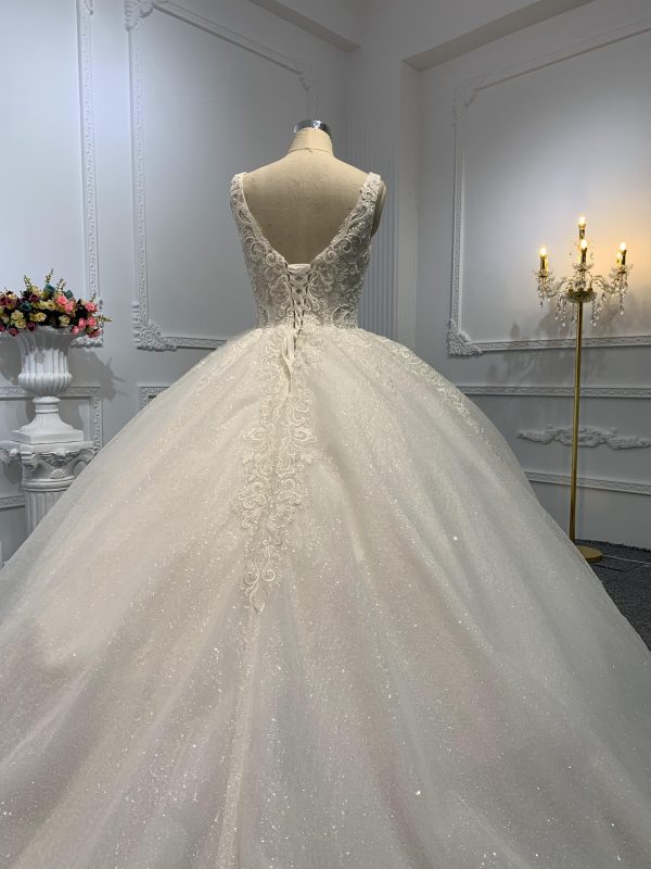 B209# Princess wedding dress in beading with sweetheart neckline and open back - Image 5