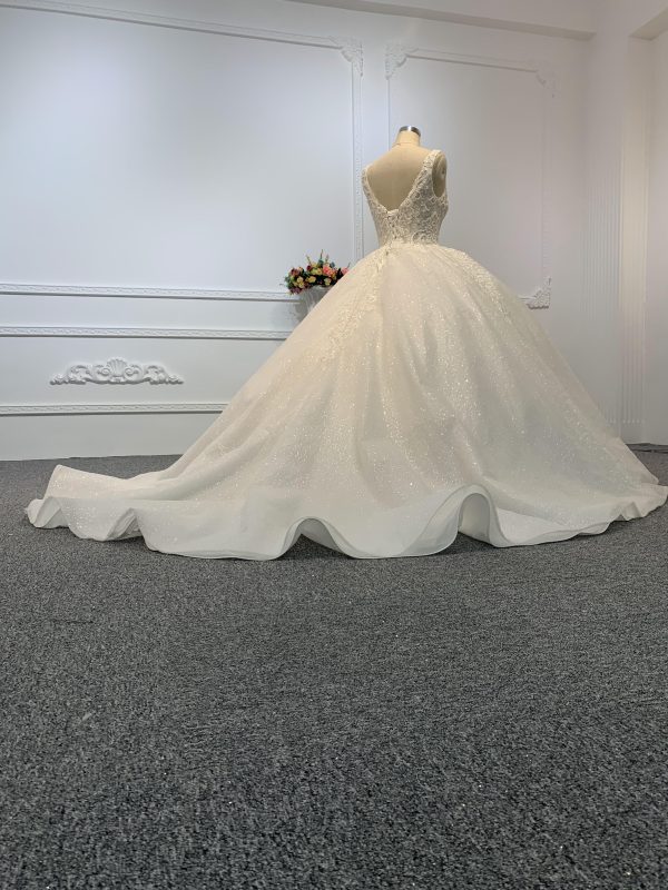 B209# Princess wedding dress in beading with sweetheart neckline and open back - Image 6