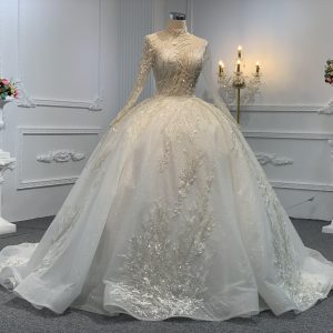 Z030-BYG SUPER LUXURIOUS BALL GOWN WITH HEAVY BEEDING LACE