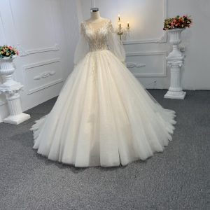Z032-BYG OWN DESIGN WITH BEAUTIFUL BEADING AND V-NECKLINE BALL GOWN