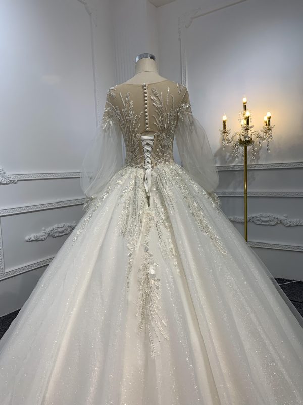 Z032-BYG OWN DESIGN WITH BEAUTIFUL BEADING AND V-NECKLINE BALL GOWN - Image 5
