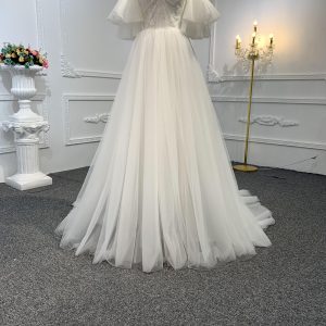 Z027-BYG OFF-WHITE ORGANZA WEDDING DRESS
