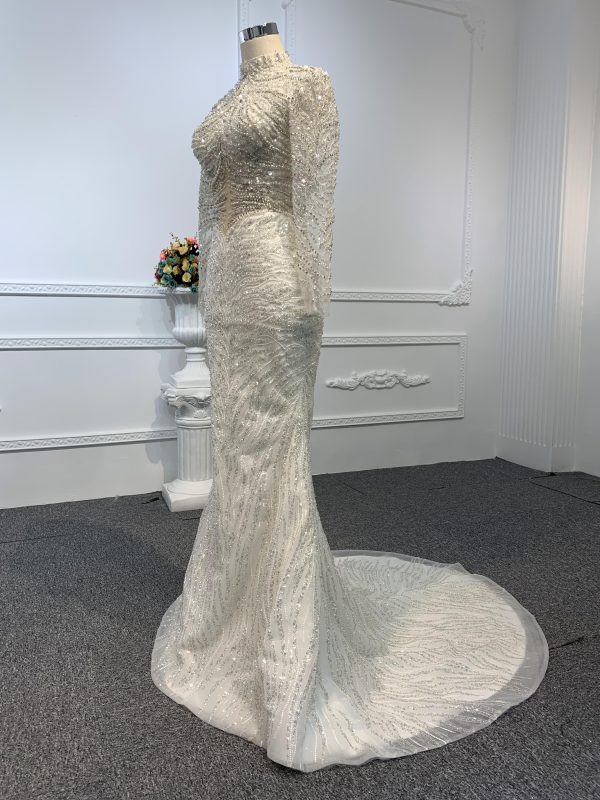 Z035-BYG SPEICAL OWN DESIGN WITH SUPER HEAVY BEADING MERMAID DRESS - Image 7