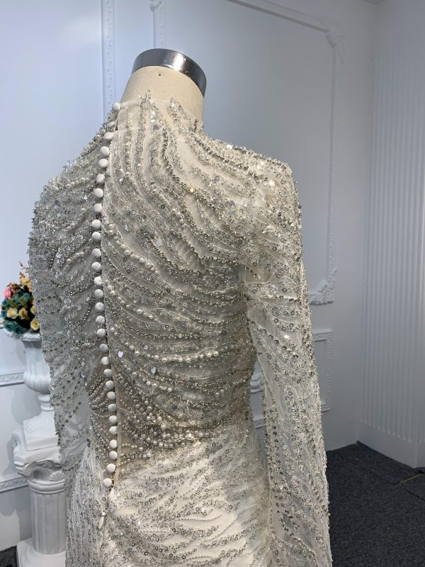 Z035-BYG SPEICAL OWN DESIGN WITH SUPER HEAVY BEADING MERMAID DRESS - Image 8