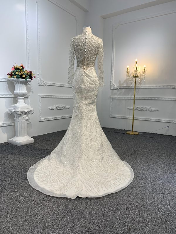 Z035-BYG SPEICAL OWN DESIGN WITH SUPER HEAVY BEADING MERMAID DRESS - Image 9