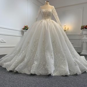 B235- BYG Sweetheart Neckline Sequins Beading Wedding Gown