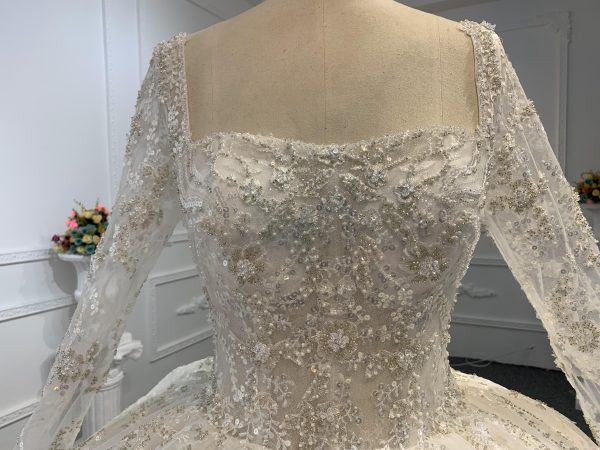 B235- BYG Sweetheart Neckline Sequins Beading Wedding Gown - Image 6