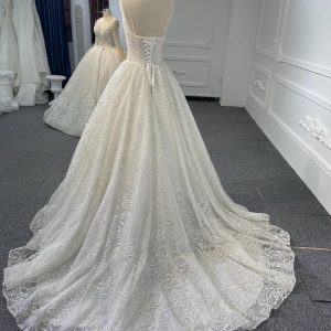 Z051- BYG vintage off-shoulder add long sleeves mermaid dress with detachabale train