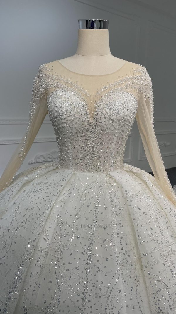 BYG-#Z082-Long-sleeved beaded sequins are noble and gorgeous datuow - Image 2