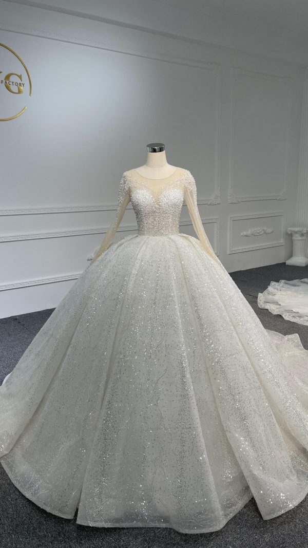 BYG-#Z082-Long-sleeved beaded sequins are noble and gorgeous datuow
