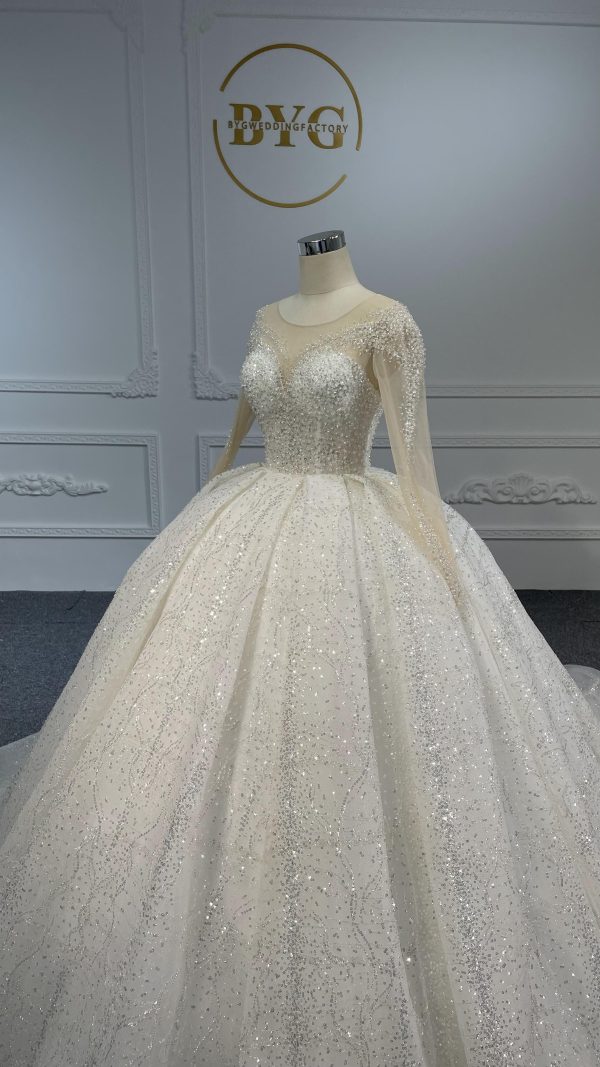 BYG-#Z082-Long-sleeved beaded sequins are noble and gorgeous datuow - Image 3