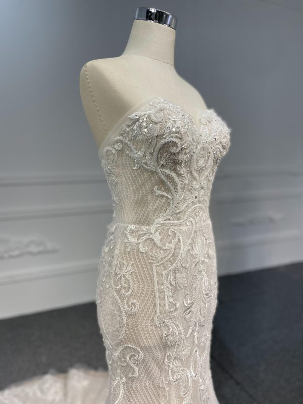 LB07- Vintage nude color sleeveless mermaid dress - Image 2