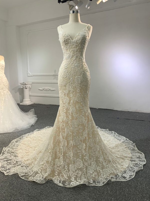 BYG #CY001 thick lace zipper up mermaid dress