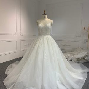 BYG #210A BEADED OFF THE SHOULDER WEDDING DRESS