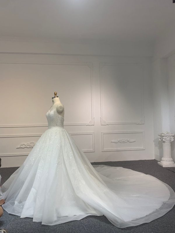 BYG #210A BEADED OFF THE SHOULDER WEDDING DRESS - Image 2