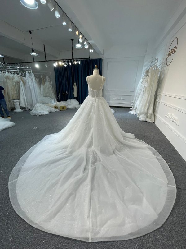 BYG #210A BEADED OFF THE SHOULDER WEDDING DRESS - Image 3