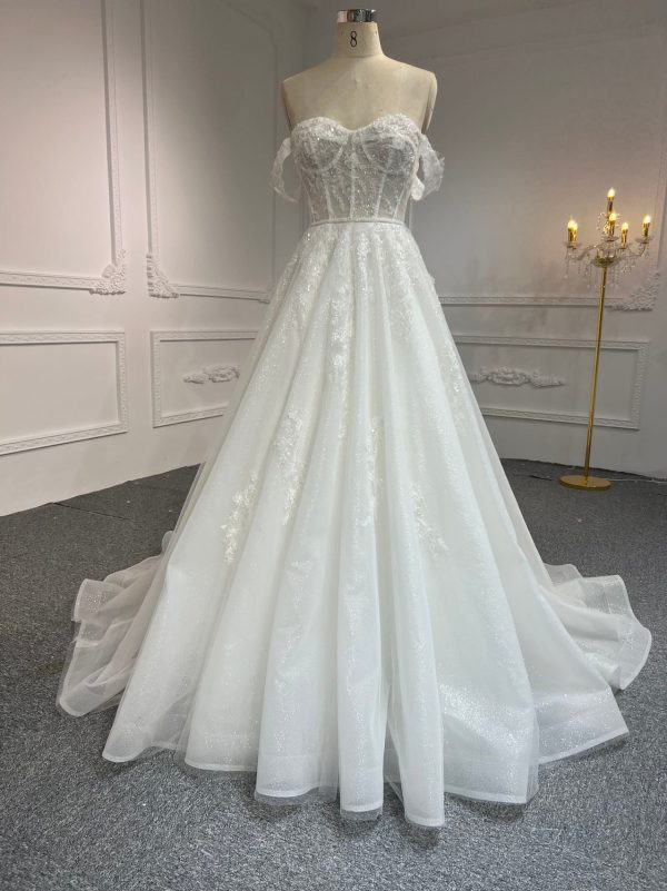 BYG#Y2302 HOT SALING LACE BEADING WEDDING DRESS