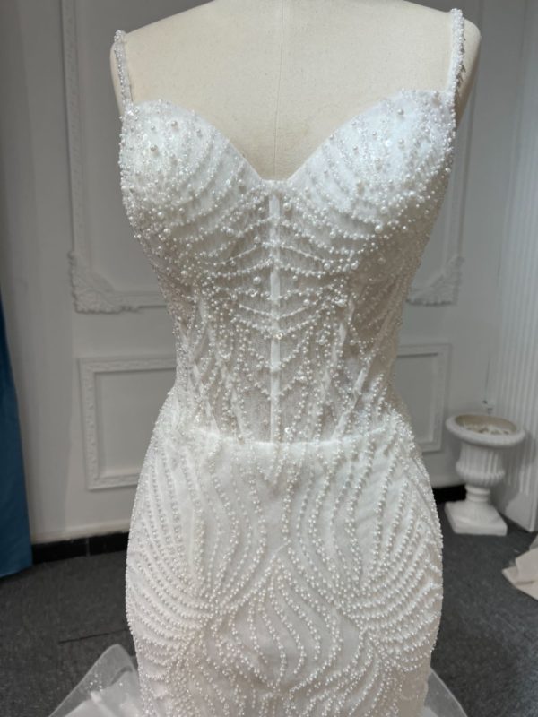 BYG#AH603 SPAGHETTI SLEEVES SEQUINS MERMAID DRESS - Image 3