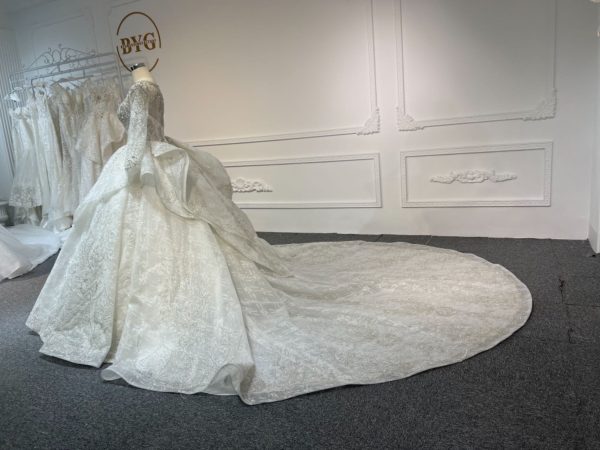BYG#Z313 LUXURY LAYERING LONG SLEEVES WEDDING DRESS - Image 2