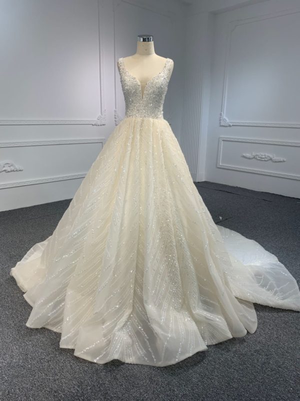 PD007 BYG LACE UP A LINE WEDDING DRESS