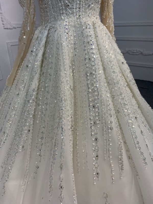 PD010 BYG LACE UP A LINE WEDDING DRESS - Image 6