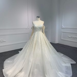 PD010 BYG LACE UP A LINE WEDDING DRESS