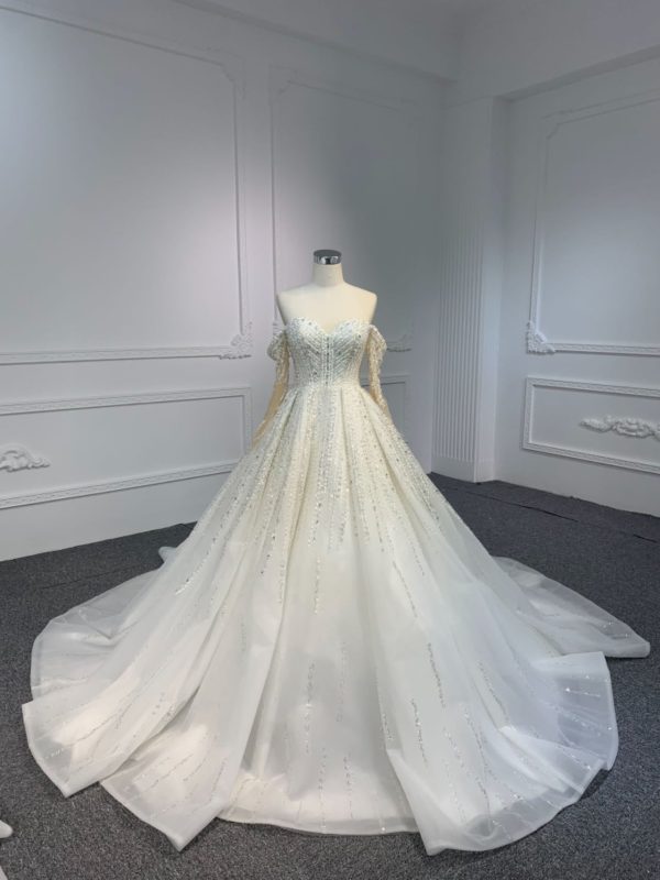 PD010 BYG LACE UP A LINE WEDDING DRESS