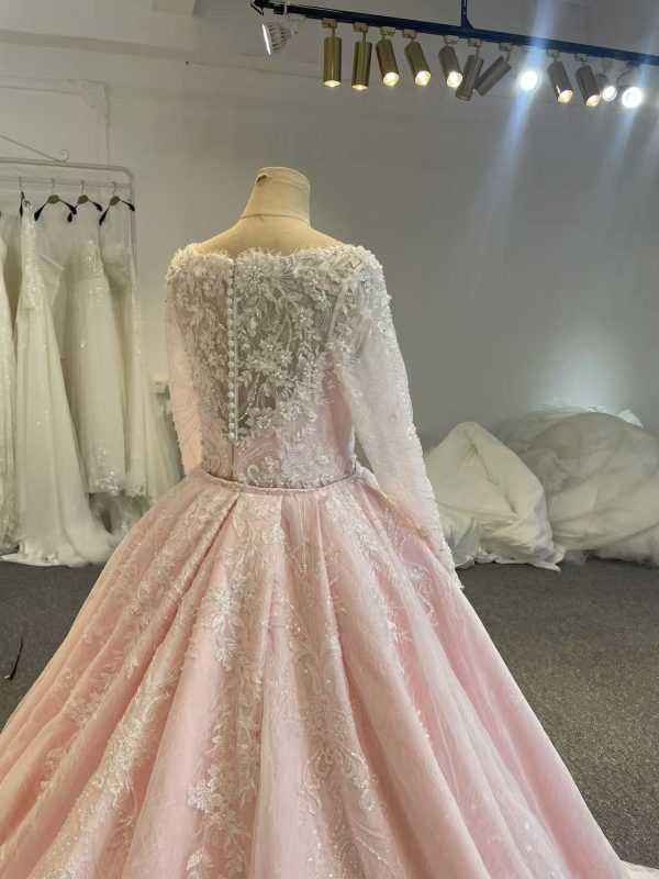 Long Sleeve Lace Wedding Dress - Image 5
