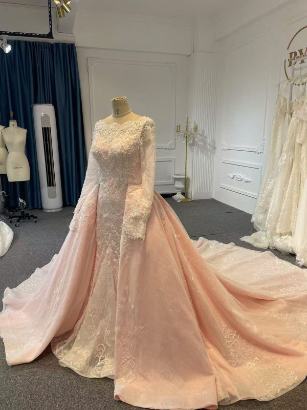 Long Sleeve Lace Wedding Dress - Image 4