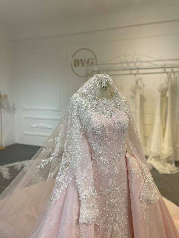 Long Sleeve Lace Wedding Dress - Image 3