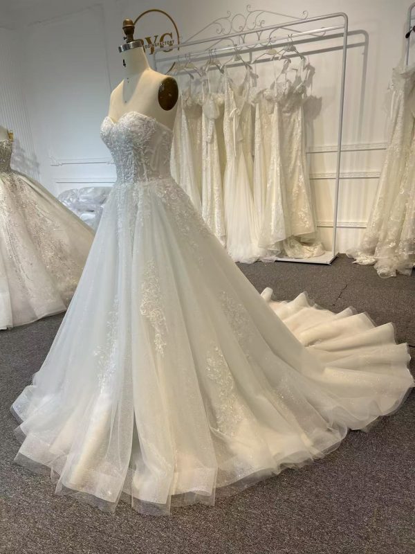 BYG502 OFF-THE-SHOULDER A LINE STYLE PAIRED WITH THE ACTIVITY SLEEVES WHICH ALLOW YOU TO CHOOSE ONE FROM TWO OPTIONS - Image 4