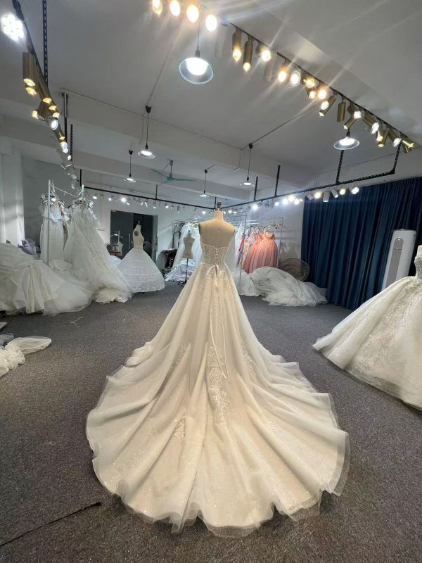 BYG502 OFF-THE-SHOULDER A LINE STYLE PAIRED WITH THE ACTIVITY SLEEVES WHICH ALLOW YOU TO CHOOSE ONE FROM TWO OPTIONS - Image 5