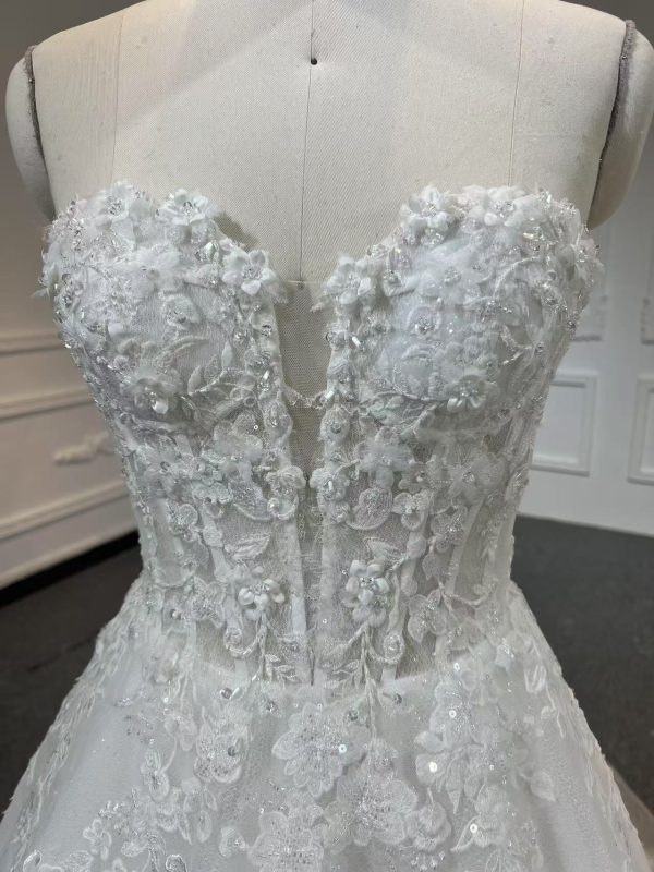 BYG503 STRAPLESS A LINE WEDDING DRESS - Image 2
