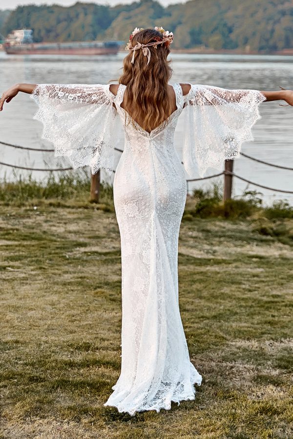 BYG-28 Premium lace appliqué mermaid dress - Image 2