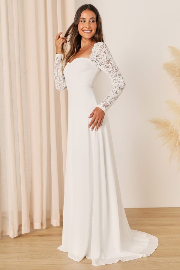 BYG-33 Long Sleeve A-line Wedding Dress - Image 2