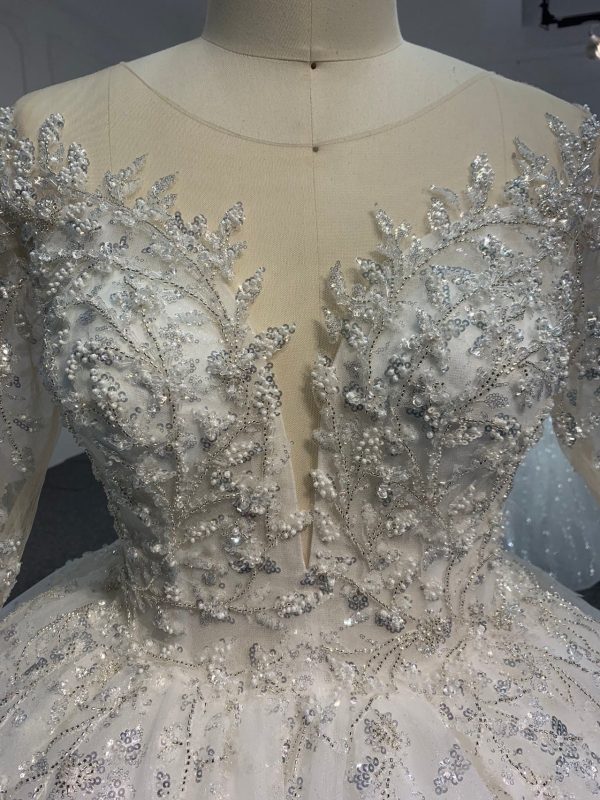 BYG24-2 LONG-SLEEVED BEADED SEQUINS ARE NOBLE AND GORGEOUS DATUOW - Image 3