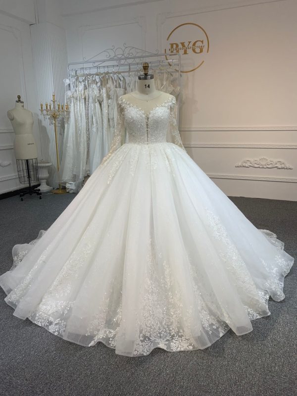 BYG24-4 LONG-SLEEVED BEADED SEQUINS ARE NOBLE AND GORGEOUS DATUOW