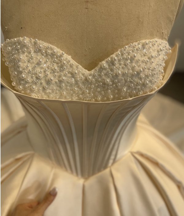 BYG24-9 STRAPLESS BEADED BALL GOWN DRESS - Image 2