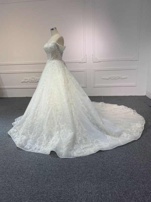 BYG#LB22 OFF SHOULDER A LINE WITH luxury beading - Image 2