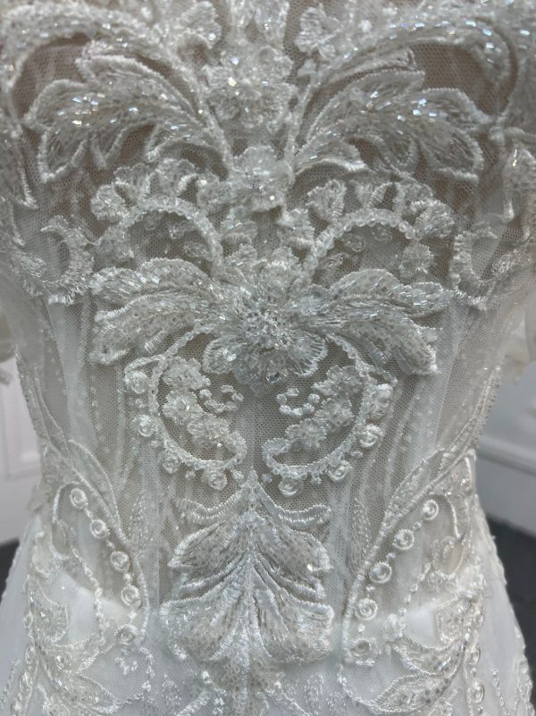 BYG#LB45 HOT SALING LACE BEADING MERMAID WEDDING DRESS - Image 5